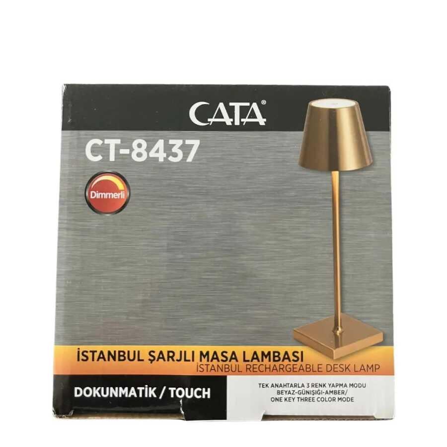 Cata CT-8439 Vegas Şarjlı Masa Lambası (gold)