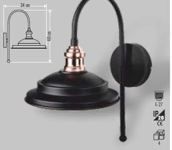 Cata Dekoratif Aplik (Siyah+Gold Duy+34cm) CT-8161