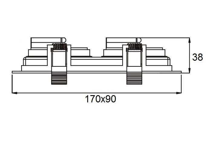 Jupiter JH640 B Beyaz Kare Spot
