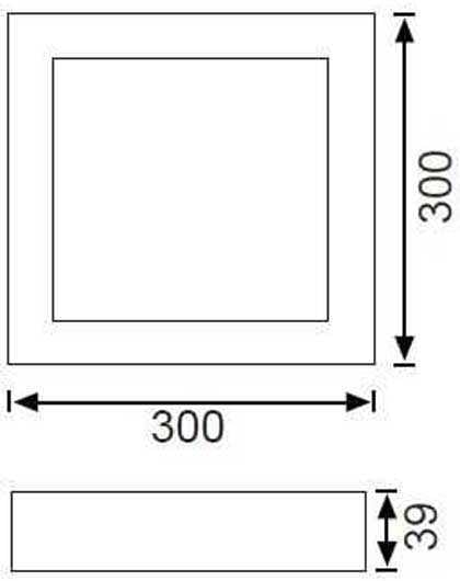 Jupiter LC456 B 24W Led Kare Tavan Armatür 6500K Beyaz Işık
