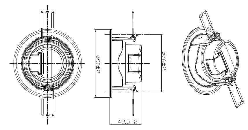 Jupiter LS458 5W Yuvarlak Hareketli Led Spot 3000K Günışığı