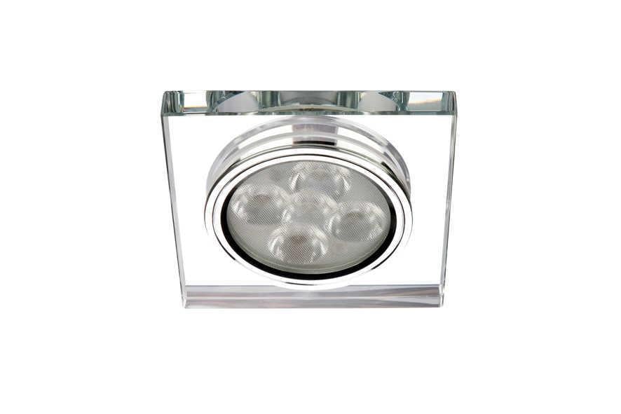 Jupiter LS591 B 7W Kare Camlı Led Spot Armatür Trafolu 6500K Beyaz Işık