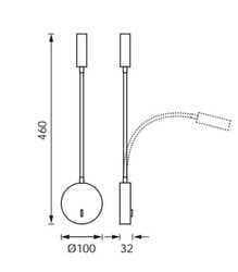 Jupiter LW503 B Yatak Başı 3W LED Aplik 3000K