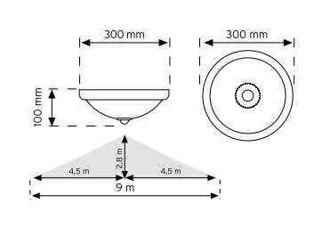 Nade 10432 3000k 360°Hs-Acil-Ledli Tavan Armatürü
