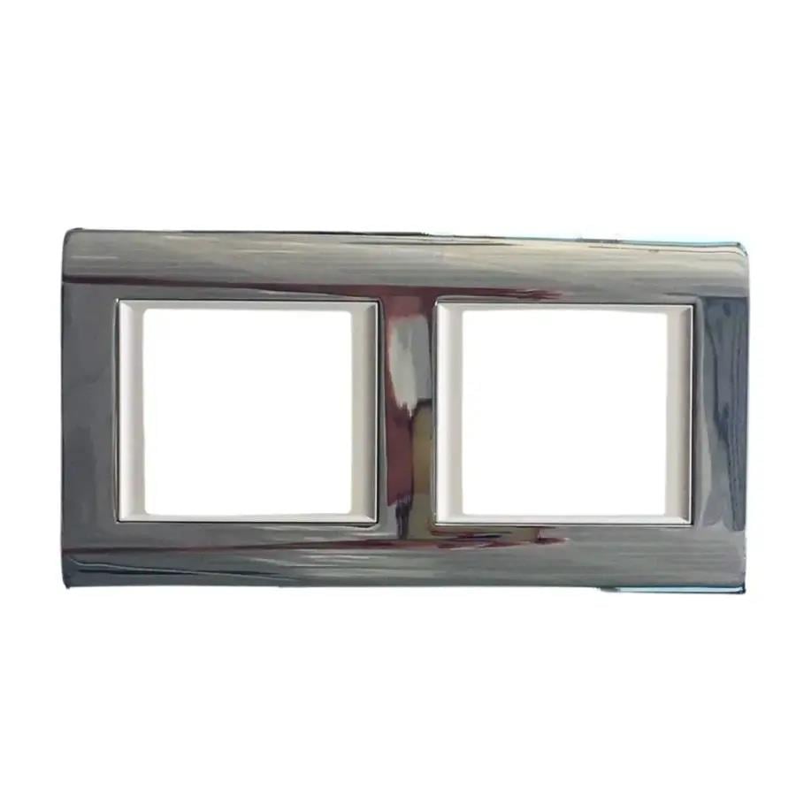 Thea/Panasonic Sistema Chrome+Metalik Beyaz 2X2M Çerçeve