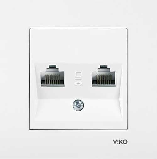 Viko Karre Beyaz İkili Nümeris Cat3 (Çerçeve Hariç) 90960033