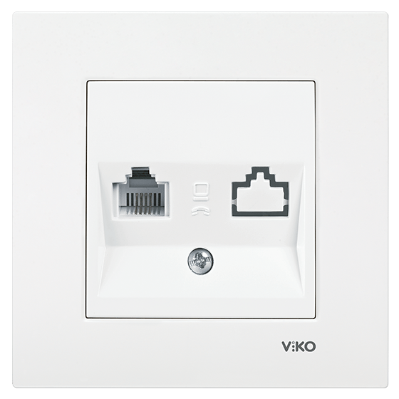 Viko Karre/Meridian Beyaz Tekli Nümeris Jacksız Mekanizma (Çerçeve Hariç) 90967048