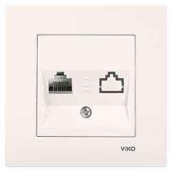 Viko Karre/Meridian Krem Tekli Data Cat6 Mekanizma (Çerçeve Hariç) 90967278