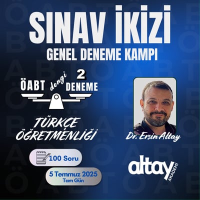 TÜRKÇE ÖABT SINAV İKİZİ GENEL DENEME KAMPI