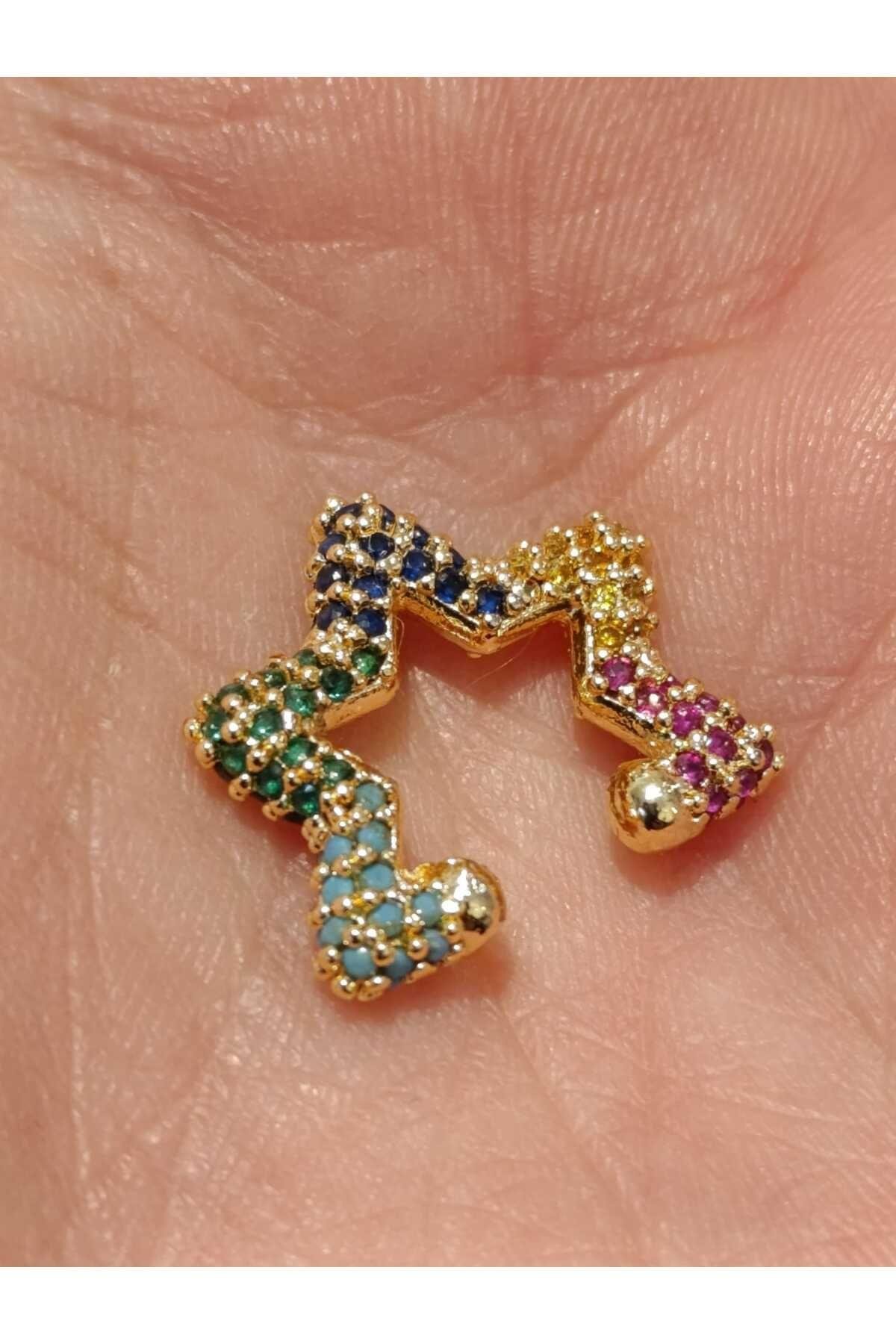 Çelik Zirkon Taşlı Yıldız Earcuff