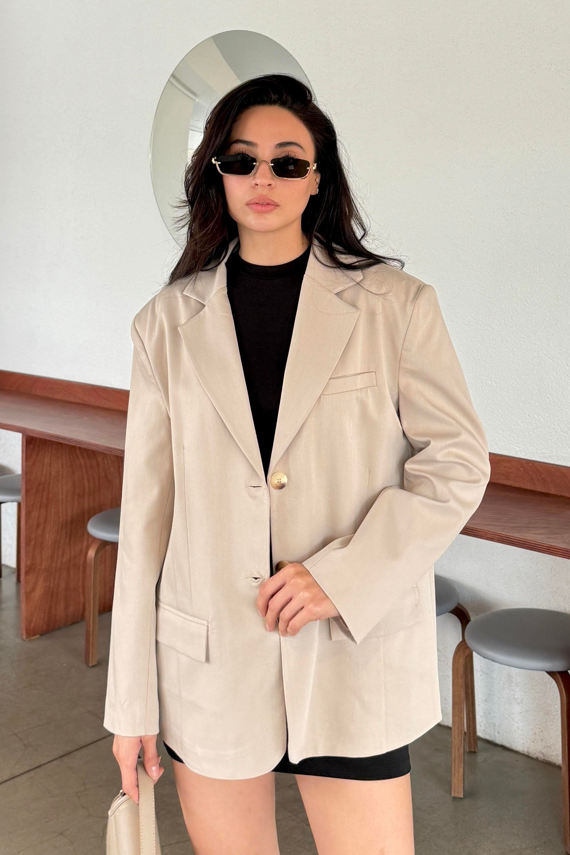 Taş Rahat Kalıp Maskülen Blazer Ceket