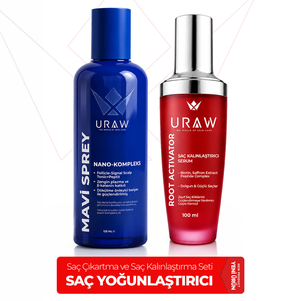 Mavi Sprey & Root Activator (Saç Çıkarma ve Saç Kalınlaştırma Tam Bakım Seti)