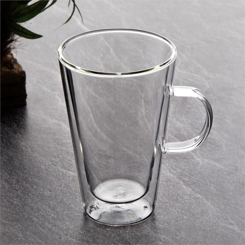 ÇİFT CİDARLI CAM KUPA 350 ML