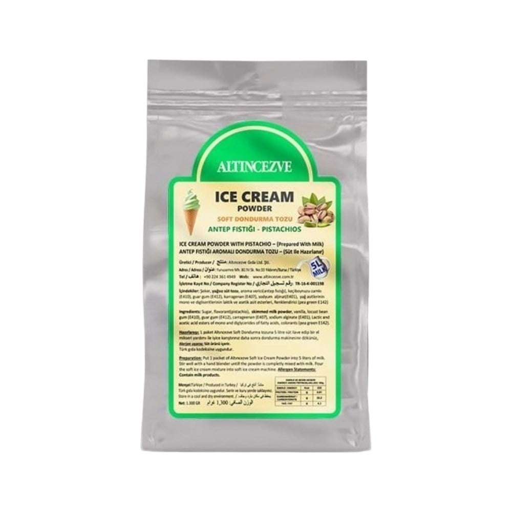 Dondurma Tozu Antep Fıstıklı 1.300 Gr - (5L Süt)