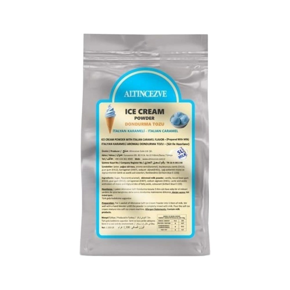 Dondurma Tozu İtalyan Karameli 1.300 Gr - (5L Süt)