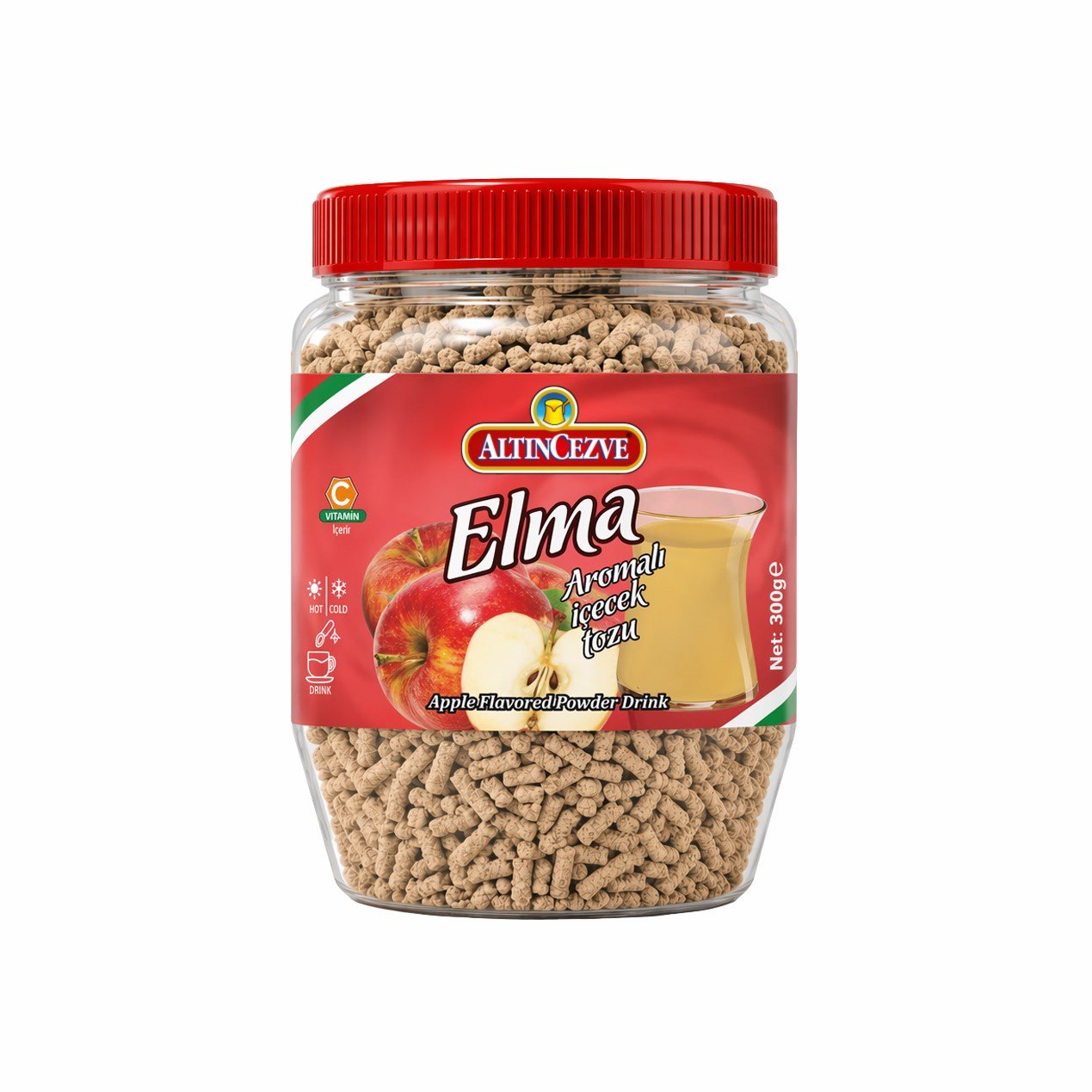 Granül Elma Aromalı İçecek Tozu 300 gr