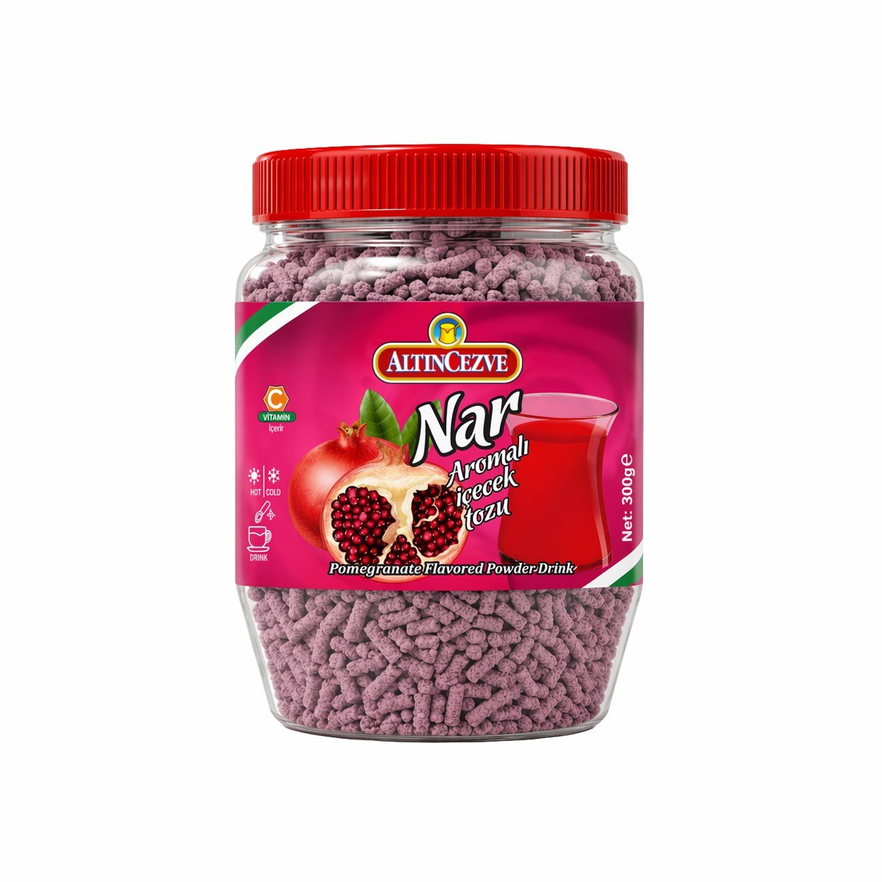 Granül Nar Aromalı İçecek Tozu 300 gr