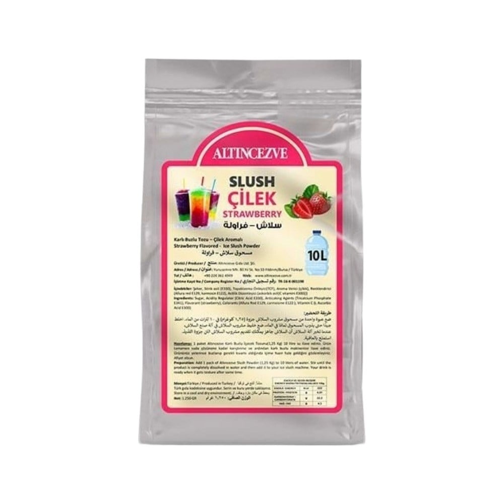 Ice Slush Karlı Buzlu Karlama Tozu | Çilek 1.250 Gr - 10 L