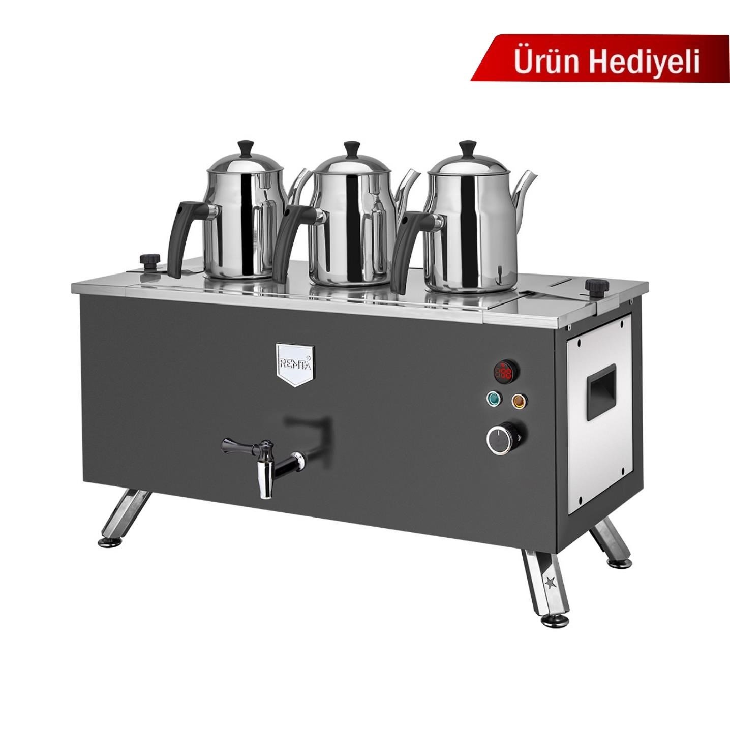 Remta Çift Cidarlı 3 Demlikli Elektrikli Kahveci Ocağı 31 lt