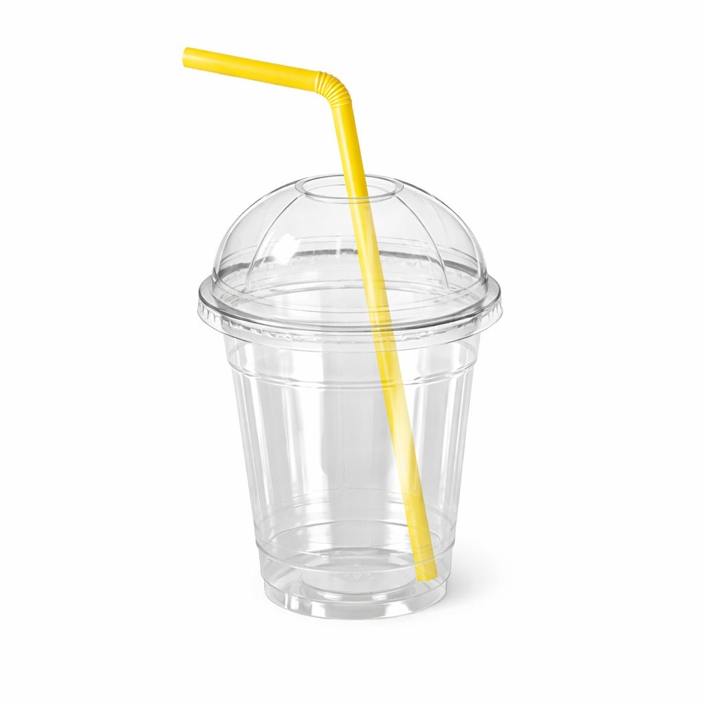 Slush  Buzlaş Milkshake Bardak  Pipet  Kapak 100′ lü Set