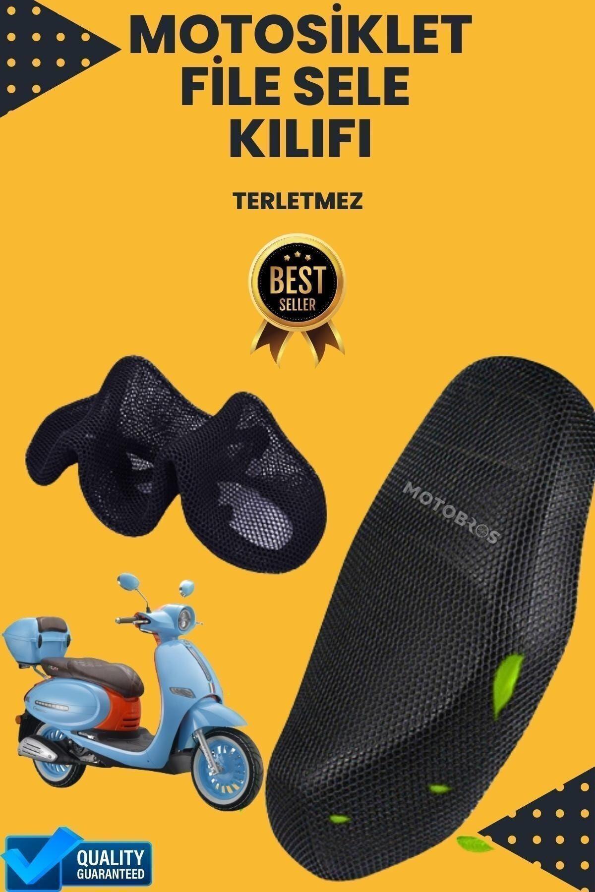 Honda Dio Uyumlu Siyah File Sele Kılıfı (Terletmez)