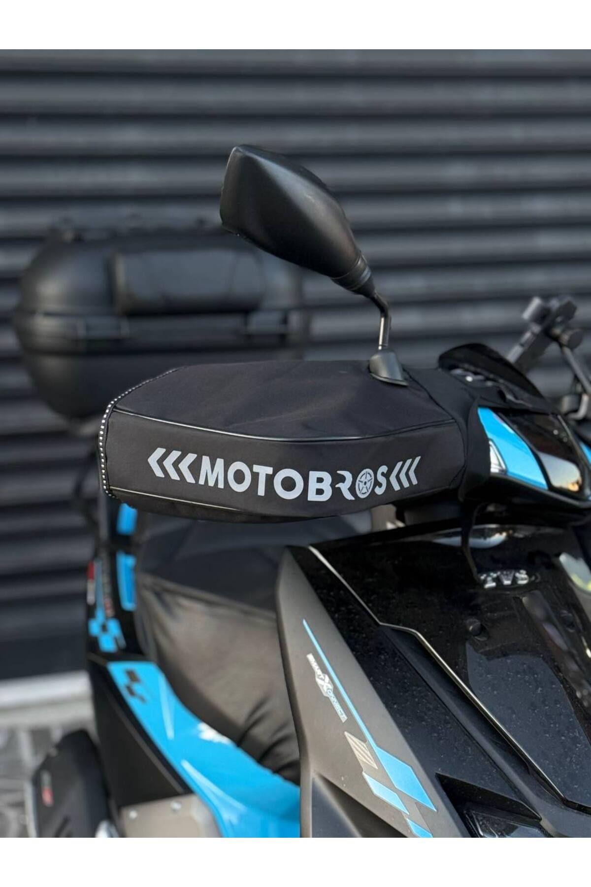 Motosiklet Elcik Rüzgarlık Motor Elcik Koruma Universal Scooter  (Kürklü ve Su Geçirmez)