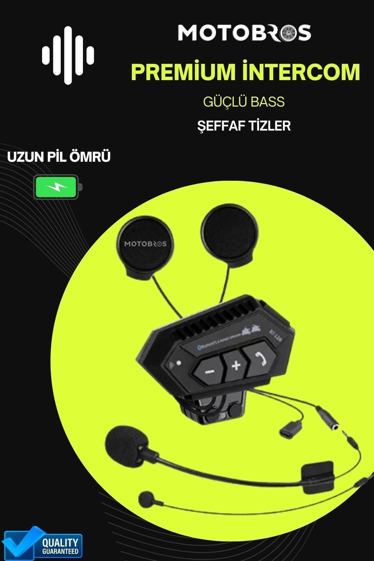 MOTOSİKLET İNTERCOM SETİ KASK KULAKLIĞI PREMİUM MODEL ÇİFT BAĞLANTILI