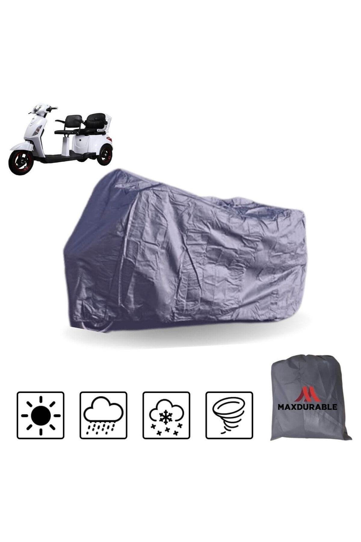 Volta Vm4 + 1500w 3 Tekerlekli 2 Kişilik Elektrikli Motosiklet Motor Koruma Brandası