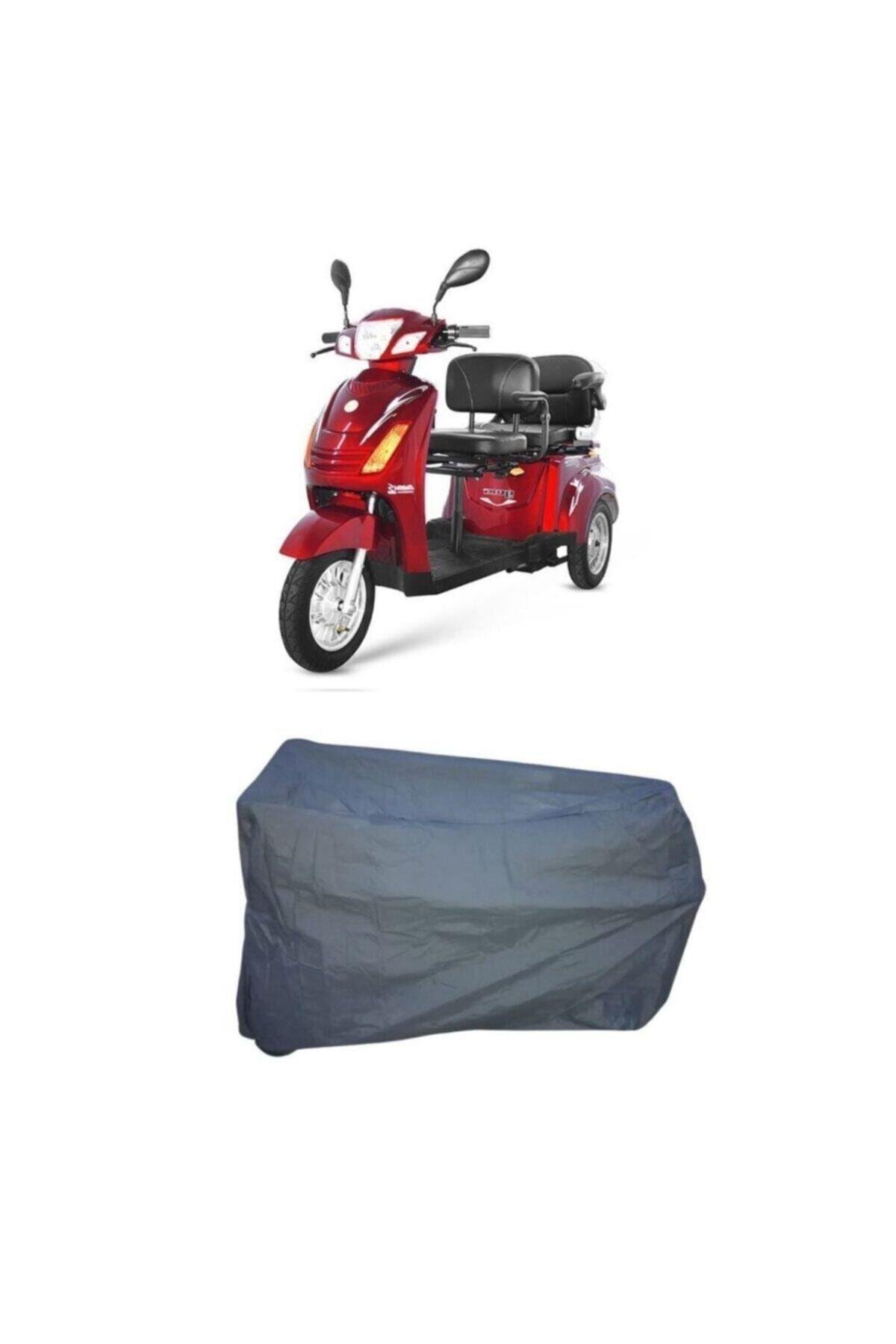 Yuki Yk12 Midilli Long 3 Tekerlekli 2 Kişilik Elektrikli Motosiklet Motor Koruma Brandası