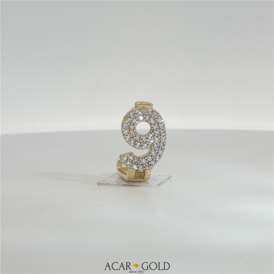 14 Ayar Altın 9 Rakam Kolye Ucu | Acar Gold