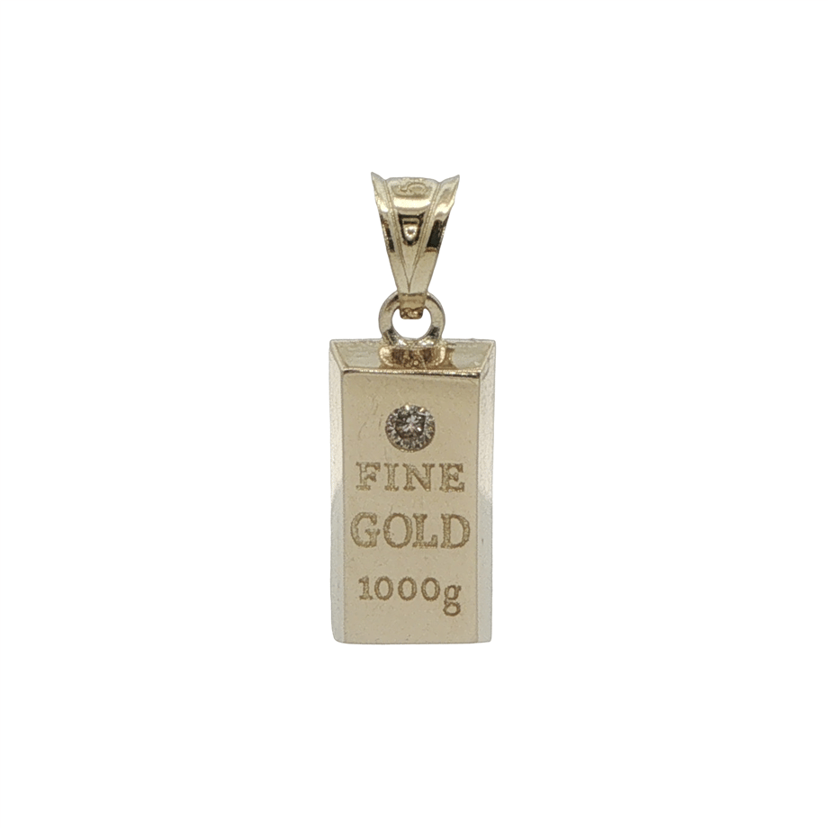 14 Ayar Altın Külçe Kolye Ucu | Acar Gold