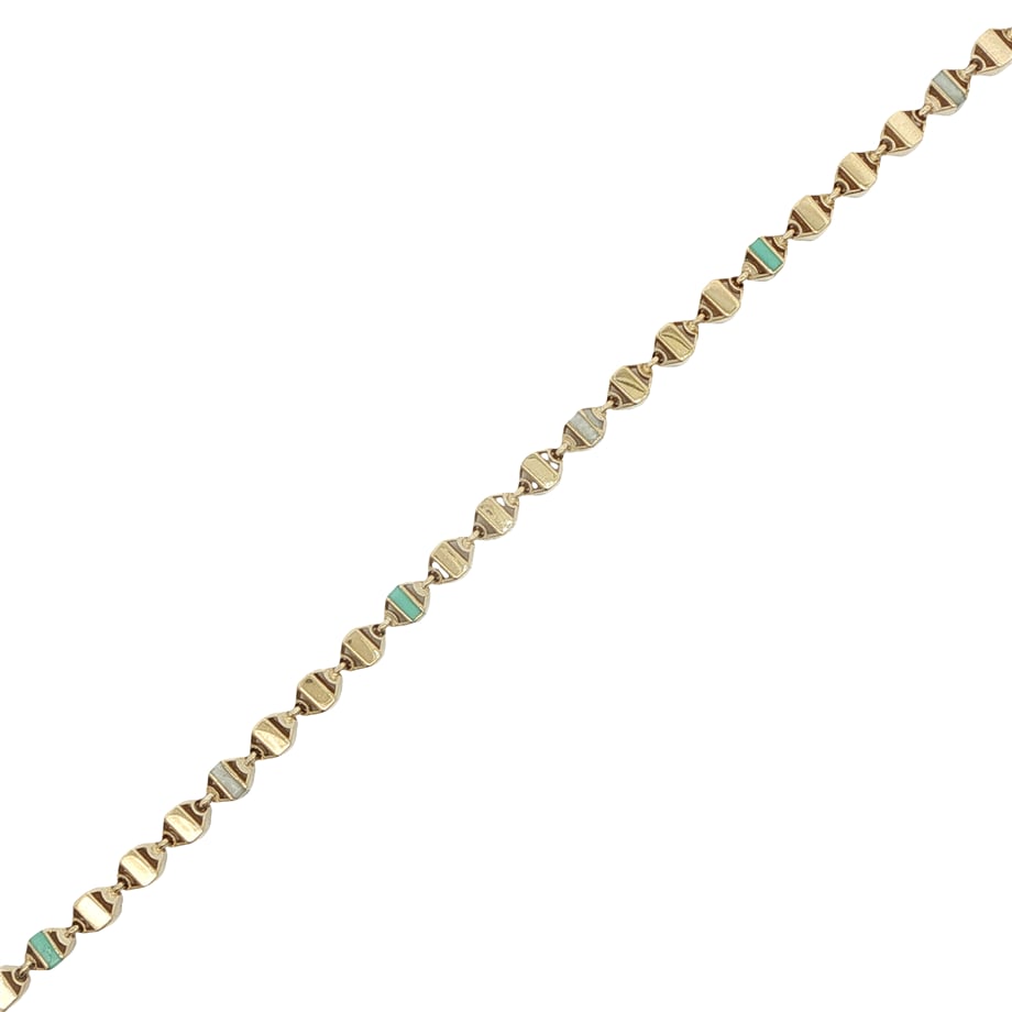 14 Ayar Altın Pullu Zincir Bileklik | Acar Gold