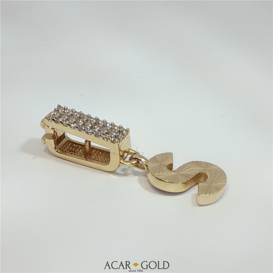 14 Ayar Altın S Harfi Kolye Ucu | Acar Gold