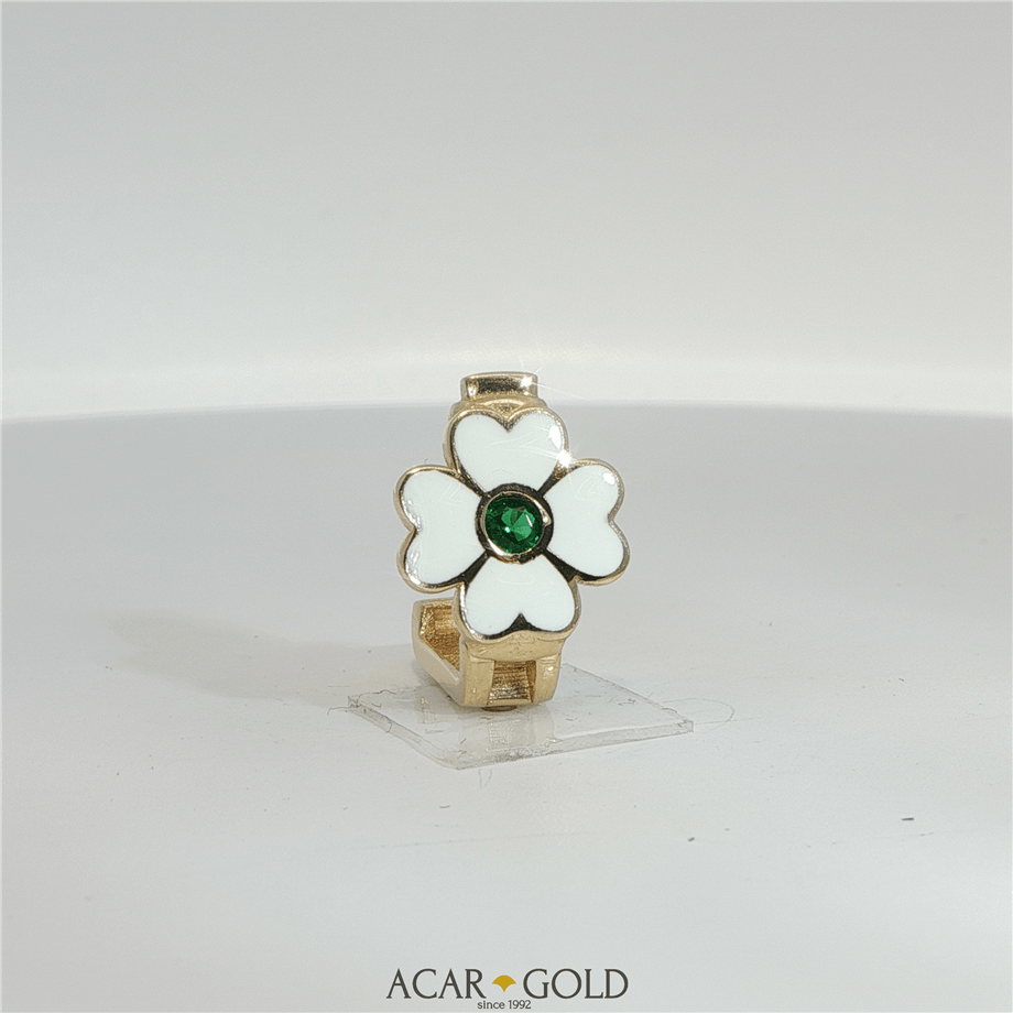 14 Ayar Altın Yonca Kolye Ucu | Acar Gold