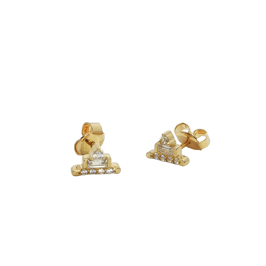 Baget Taşlı Küpe | Acar Gold