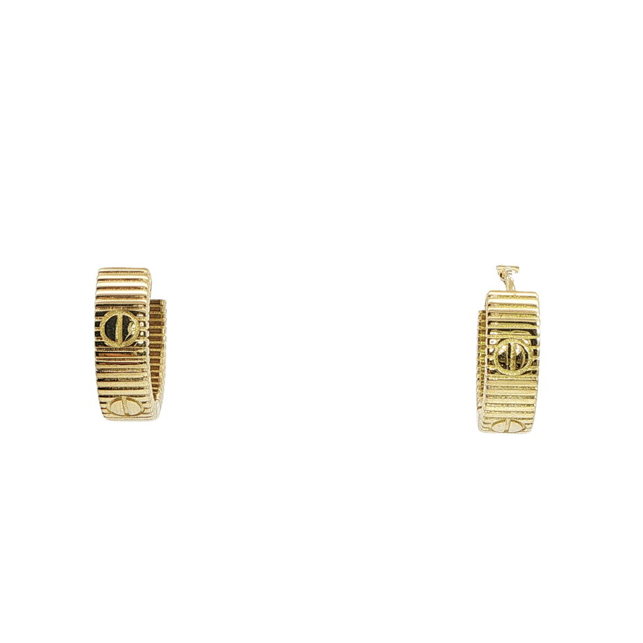 Desenli Halka Küpe | Acar Gold