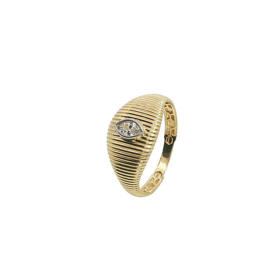 Dokulu Taşlı Yüzük | Acar Gold