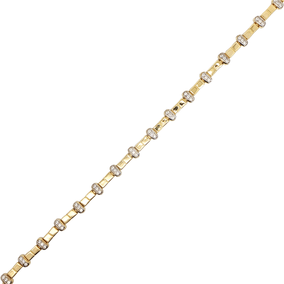 Geometrik Detaylı Taşlı Bileklik | Acar Gold