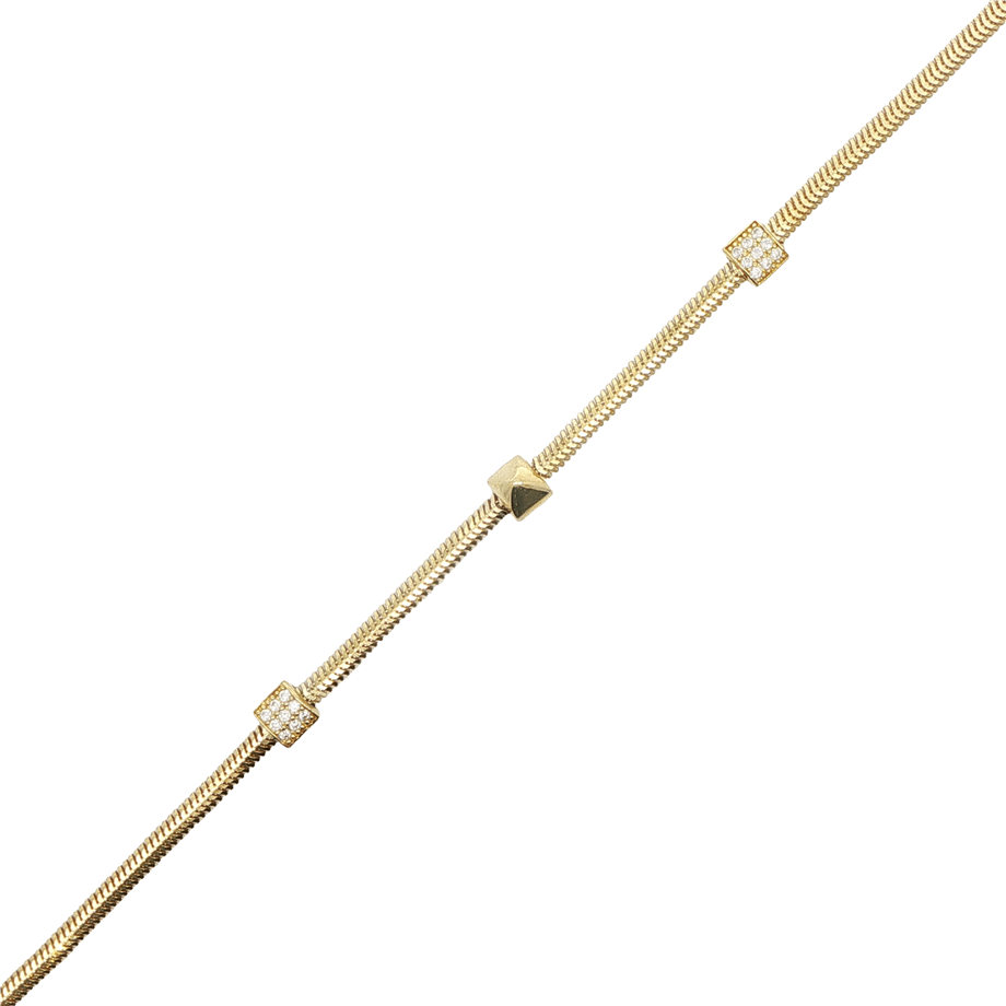 Geometrik Taşlı Bileklik | Acar Gold