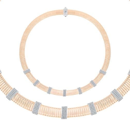 Rose Gold Taşlı Carmenta Kolye
