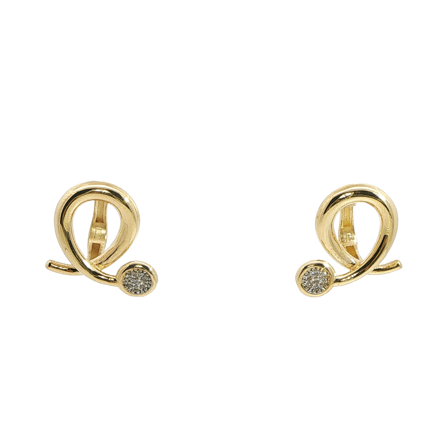 Taş Detaylı Halka Formlu Küpe | Acar Gold