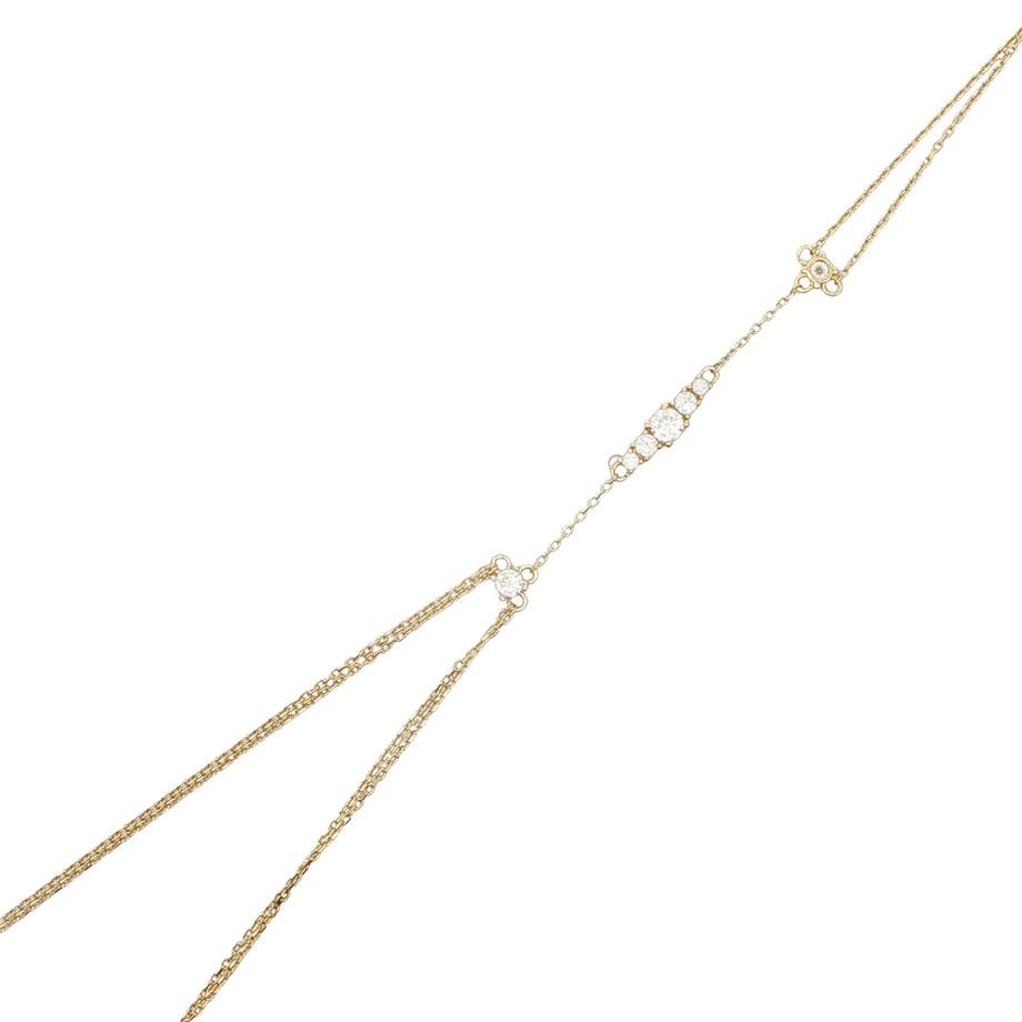 Taşlı Çok Sıralı Zincir Bileklik | Acar Gold