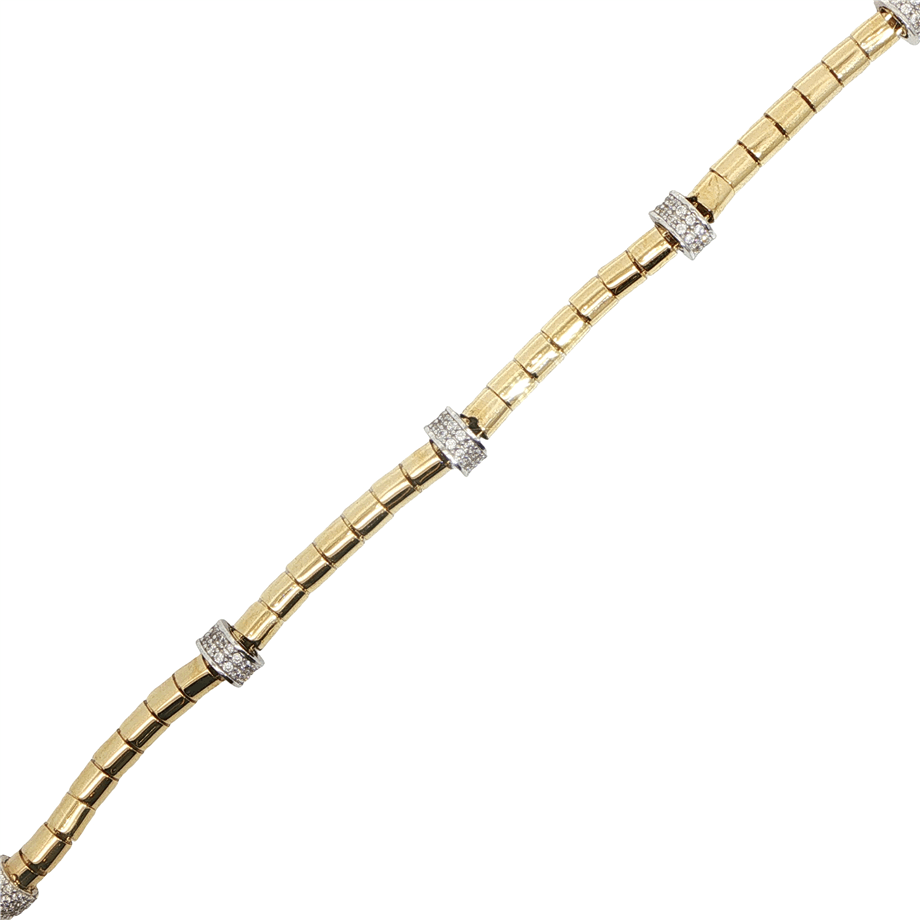 Taşlı Detaylı Geometrik Bileklik | Acar Gold
