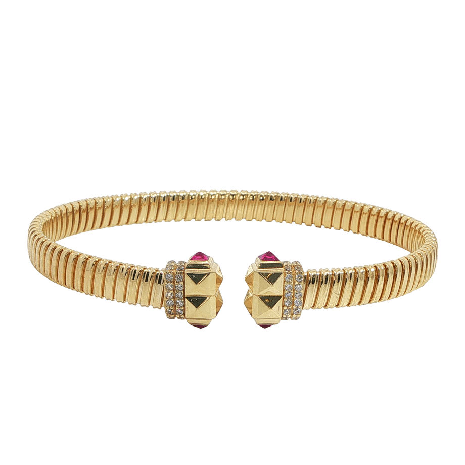 Taşlı Geometrik Kelepçe | Acar Gold