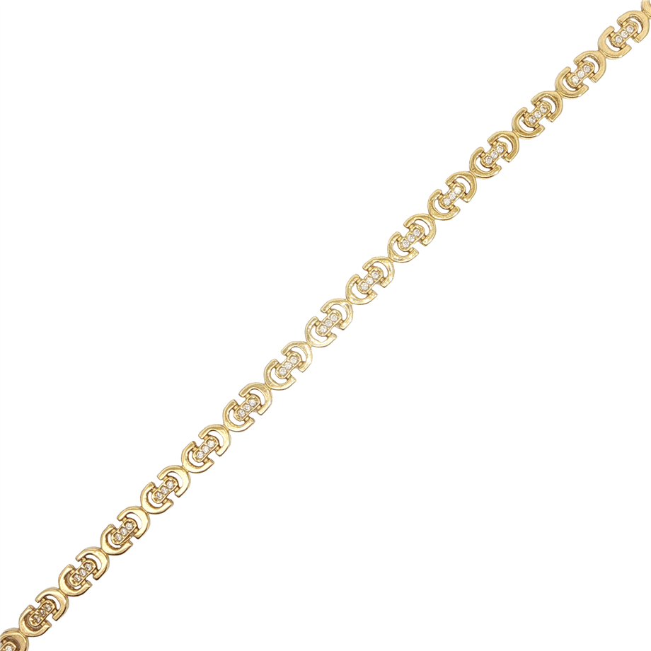 Taşlı Halka Detaylı Bileklik | Acar Gold
