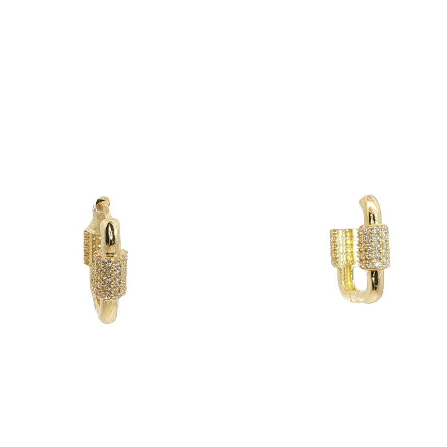 Taşlı Halka Küpe | Acar Gold