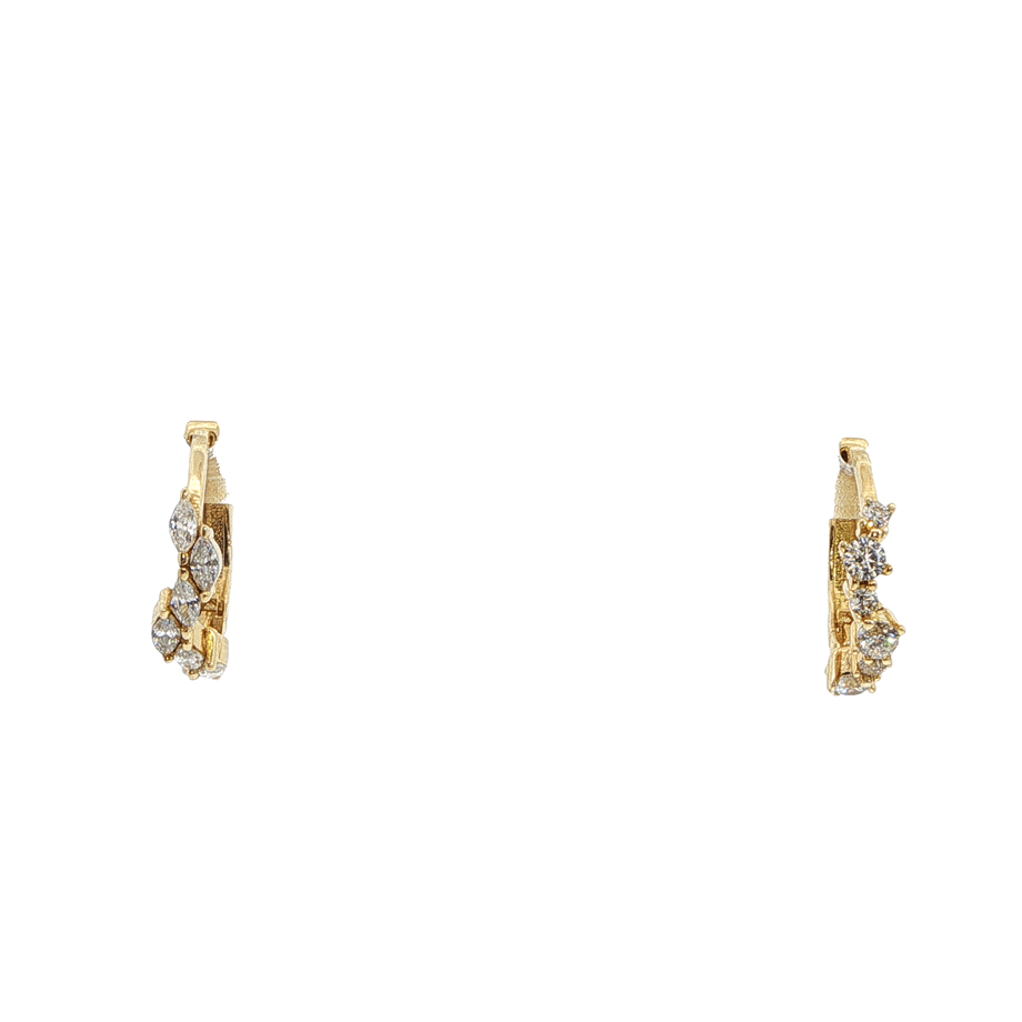 Taşlı Halka Küpe | Acar Gold