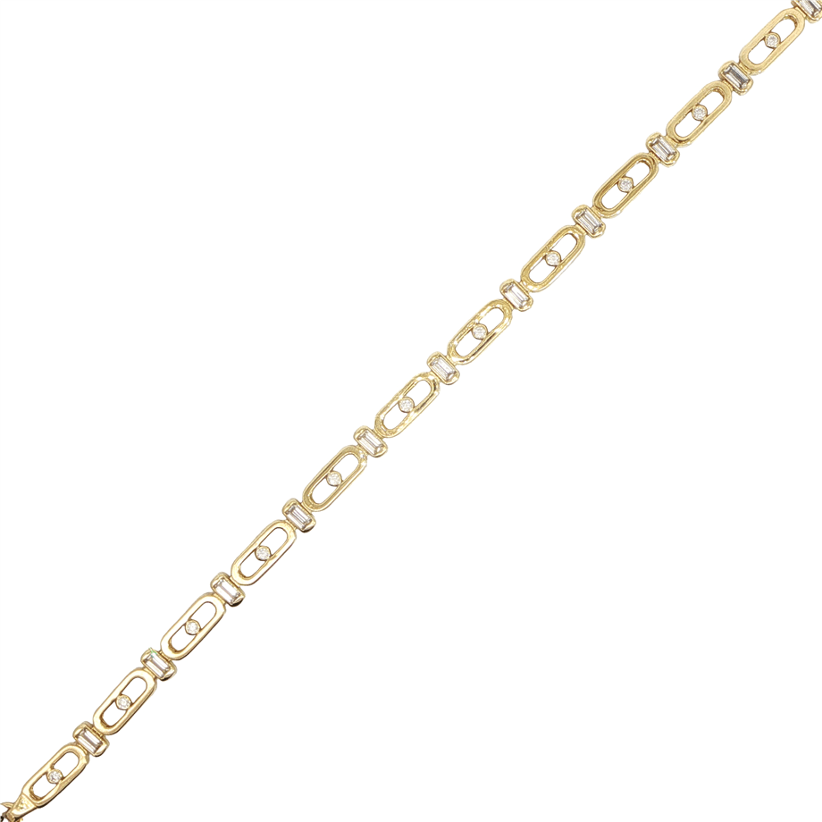 Taşlı Halkalı Bileklik | Acar Gold