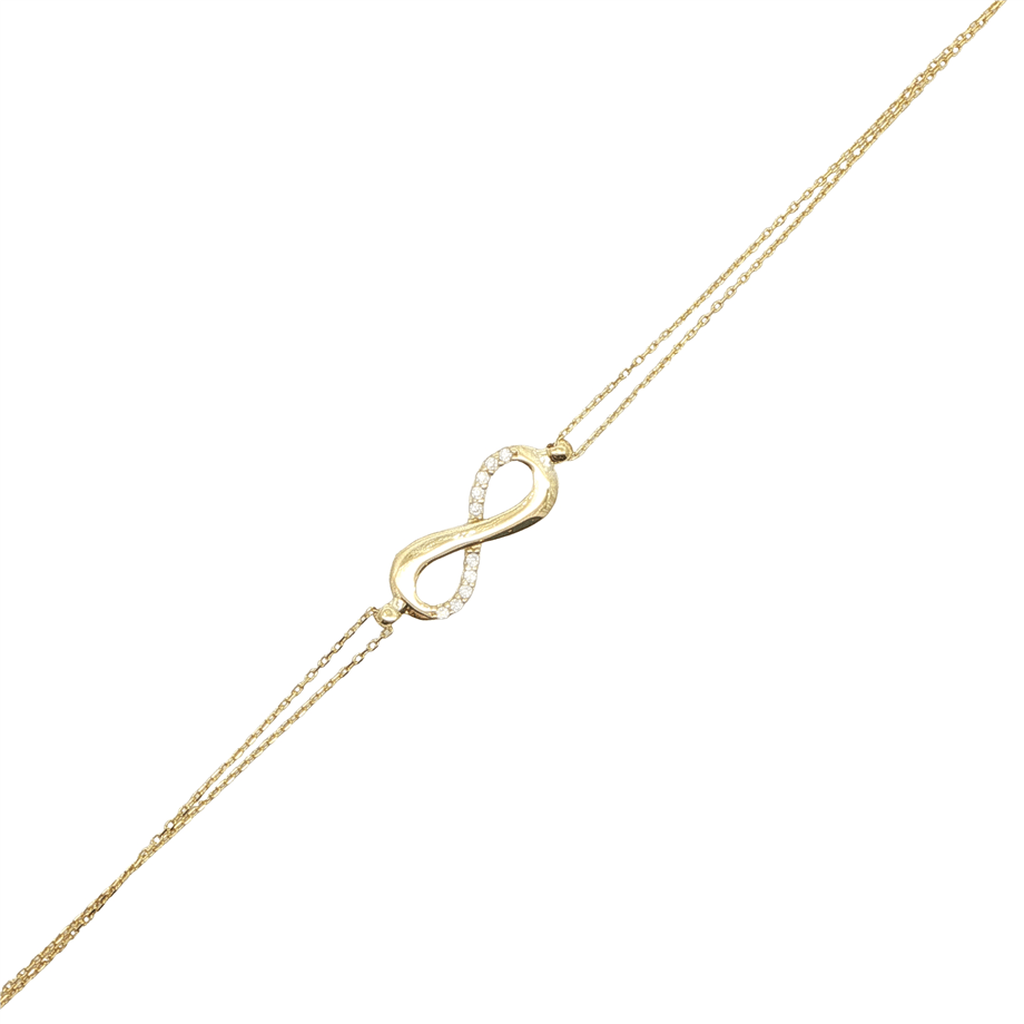 Taşlı Sonsuzluk Bileklik | Acar Gold