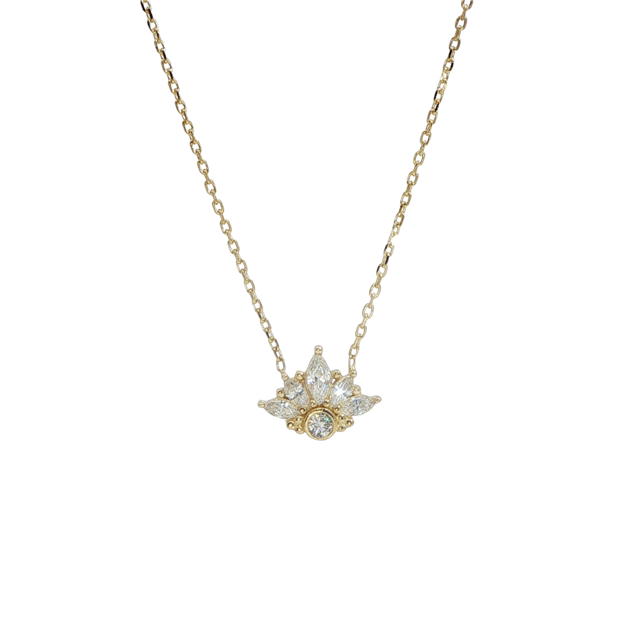 Taşlı Taç Kolye | Acar Gold